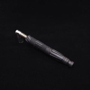 This image portrays Vertex XL Black Ebony Dynavap Stem + (3) Mouthpieces - NEW! ☘ 🎃 by Dovetail Woodwork.