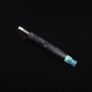 This image portrays Vertex XL Black Ebony Dynavap Stem + (4) Mouthpieces - NEW! ☘ 🎃 by Dovetail Woodwork.