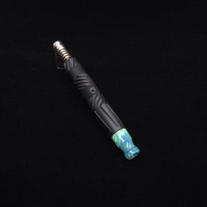 This image portrays Vertex XL Black Ebony Dynavap Stem + (4) Mouthpieces - NEW! ☘ 🎃 by Dovetail Woodwork.
