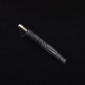 This image portrays Vertex XL Black Ebony Dynavap Stem + (4) Mouthpieces - NEW! ☘ 🎃 by Dovetail Woodwork.