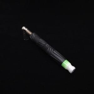 This image portrays Vertex XL Black Ebony Dynavap Stem + (4) Mouthpieces - NEW! ☘ 🎃 by Dovetail Woodwork.