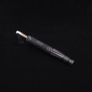 This image portrays Vertex XL Black Ebony Dynavap Stem + (3) Mouthpieces - NEW! ☘ 🎃 by Dovetail Woodwork.
