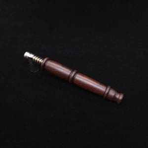 This image portrays High Class Cocobolo Fatty XL Dynavap Stem/WPA + Book-Matched Mouthpiece - NEW! ☘ 🎃 by Dovetail Woodwork.