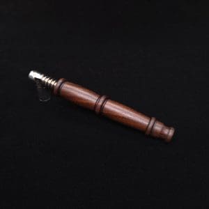 This image portrays High Class Cocobolo Fatty XL Dynavap Stem/WPA + Book-Matched Mouthpiece - NEW! ☘ 🎃 by Dovetail Woodwork.