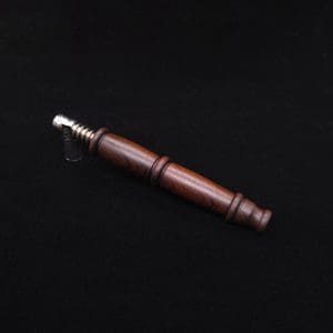 This image portrays High Class Cocobolo Fatty XL Dynavap Stem/WPA + Book-Matched Mouthpiece - NEW! ☘ 🎃 by Dovetail Woodwork.