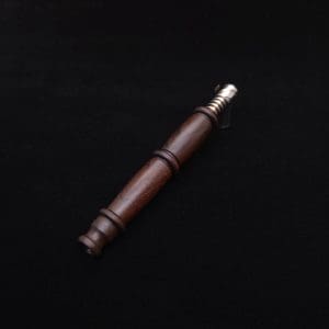 This image portrays High Class Cocobolo Fatty XL Dynavap Stem/WPA + Book-Matched Mouthpiece - NEW! ☘ 🎃 by Dovetail Woodwork.
