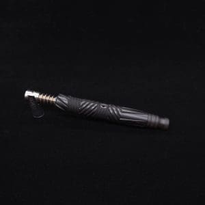 This image portrays Vertex XL Black Ebony Dynavap Stem + (3) Mouthpieces - NEW! ☘ 🎃 by Dovetail Woodwork.
