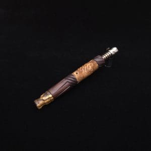 This image portrays Vertex Mixed Burl XL Dynavap Stem + (2) Mouthpieces - NEW! ☘ 🎃 by Dovetail Woodwork.