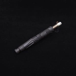 This image portrays Vertex XL Black Ebony Dynavap Stem + (3) Mouthpieces - NEW! ☘ 🎃 by Dovetail Woodwork.