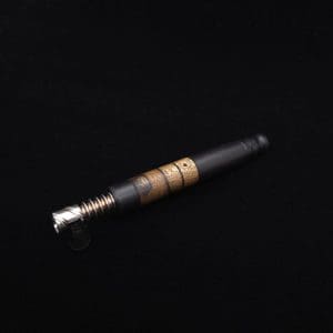 This image portrays High Class Blunt XL Dynavap Mixed Burl Stem + Book-Matched M.P. ☘ by Dovetail Woodwork.