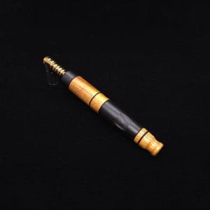 This image portrays High Class Blunt XL Dynavap Mixed Burl Stem + (2) Book-Matched M.P.'s ☘ by Dovetail Woodwork.