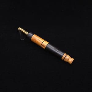 This image portrays High Class Blunt XL Dynavap Mixed Burl Stem + (2) Book-Matched M.P.'s ☘ by Dovetail Woodwork.
