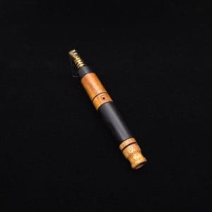 This image portrays High Class Blunt XL Dynavap Mixed Burl Stem + (2) Book-Matched M.P.'s ☘ by Dovetail Woodwork.