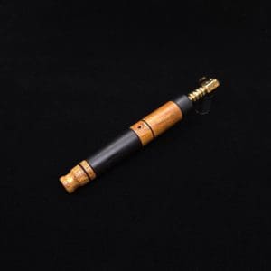 This image portrays High Class Blunt XL Dynavap Mixed Burl Stem + (2) Book-Matched M.P.'s ☘ by Dovetail Woodwork.