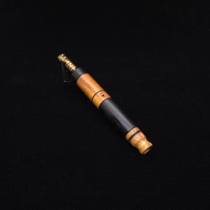 This image portrays High Class Blunt XL Dynavap Mixed Burl Stem + (2) Book-Matched M.P.'s ☘ by Dovetail Woodwork.