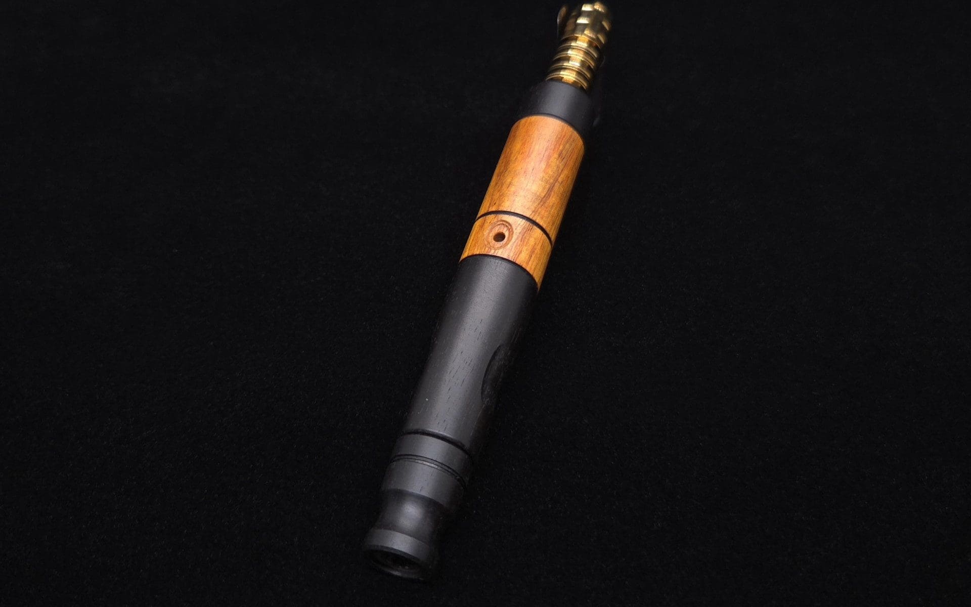 This image portrays High Class Blunt XL Dynavap Mixed Burl Stem + (2) Book-Matched M.P.'s ☘ by Dovetail Woodwork.