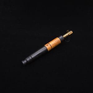 This image portrays High Class Blunt XL Dynavap Mixed Burl Stem + (2) Book-Matched M.P.'s ☘ by Dovetail Woodwork.