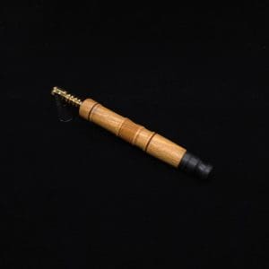 This image portrays High Class Vertex Design XL Dynavap Stem + Ebony Mouthpiece - NEW! ☘ by Dovetail Woodwork.