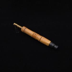 This image portrays High Class Vertex Design XL Dynavap Stem + Ebony Mouthpiece - NEW! ☘ by Dovetail Woodwork.