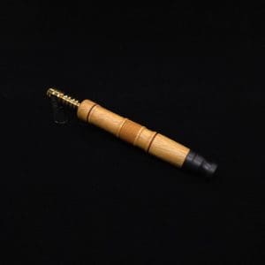 This image portrays High Class Vertex Design XL Dynavap Stem + Ebony Mouthpiece - NEW! ☘ by Dovetail Woodwork.