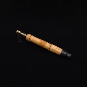 This image portrays High Class Vertex Design XL Dynavap Stem + Ebony Mouthpiece - NEW! ☘ by Dovetail Woodwork.
