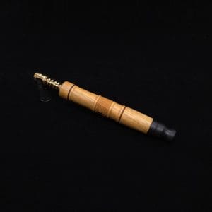 This image portrays High Class Vertex Design XL Dynavap Stem + Ebony Mouthpiece - NEW! ☘ by Dovetail Woodwork.