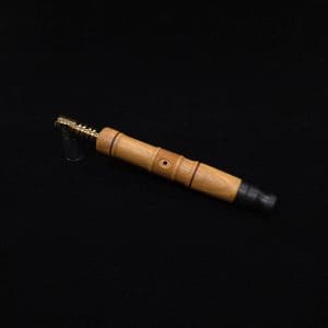 This image portrays High Class Vertex Design XL Dynavap Stem + Ebony Mouthpiece - NEW! ☘ by Dovetail Woodwork.