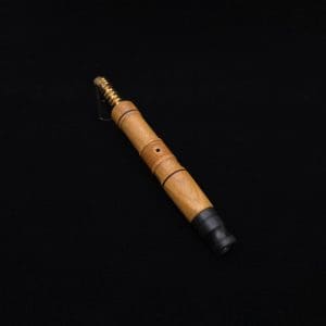 This image portrays High Class Vertex Design XL Dynavap Stem + Ebony Mouthpiece - NEW! ☘ by Dovetail Woodwork.