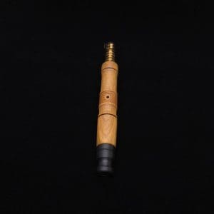 This image portrays High Class Vertex Design XL Dynavap Stem + Ebony Mouthpiece - NEW! ☘ by Dovetail Woodwork.