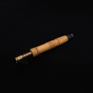 This image portrays High Class Vertex Design XL Dynavap Stem + Ebony Mouthpiece - NEW! ☘ by Dovetail Woodwork.