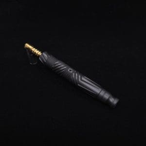 This image portrays Vertex XL Black Ebony Dynavap Stem + (4) Mouthpieces - Halloween Bundle!🎃 by Dovetail Woodwork.