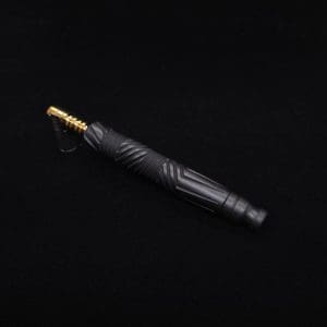 This image portrays Vertex XL Black Ebony Dynavap Stem + (4) Mouthpieces - Halloween Bundle!🎃 by Dovetail Woodwork.