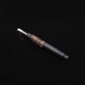 This image portrays High Class Blunt XL Dynavap Mixed Burl Stem + Book-Matched M.P. ☘ by Dovetail Woodwork.