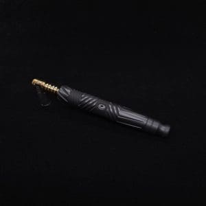 This image portrays Vertex XL Black Ebony Dynavap Stem + (4) Mouthpieces - Halloween Bundle!🎃 by Dovetail Woodwork.