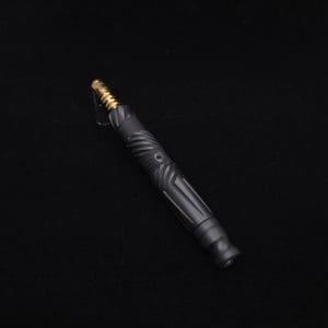 This image portrays Vertex XL Black Ebony Dynavap Stem + (4) Mouthpieces - Halloween Bundle!🎃 by Dovetail Woodwork.