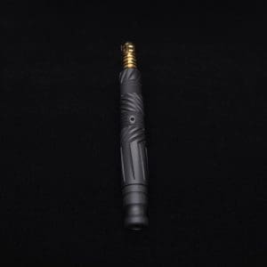 This image portrays Vertex XL Black Ebony Dynavap Stem + (4) Mouthpieces - Halloween Bundle!🎃 by Dovetail Woodwork.