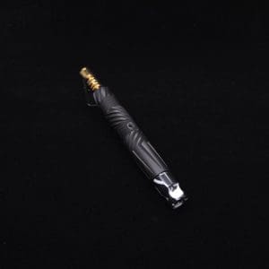 This image portrays Vertex XL Black Ebony Dynavap Stem + (4) Mouthpieces - Halloween Bundle!🎃 by Dovetail Woodwork.