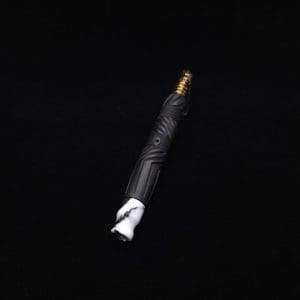 This image portrays Vertex XL Black Ebony Dynavap Stem + (4) Mouthpieces - Halloween Bundle!🎃 by Dovetail Woodwork.