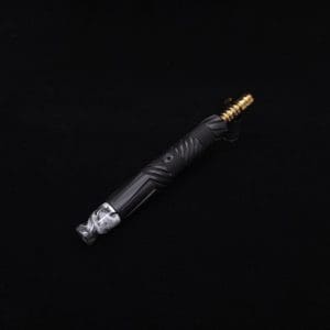 This image portrays Vertex XL Black Ebony Dynavap Stem + (4) Mouthpieces - Halloween Bundle!🎃 by Dovetail Woodwork.