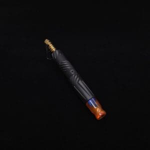 This image portrays Vertex XL Black Ebony Dynavap Stem + (4) Mouthpieces - Halloween Bundle!🎃 by Dovetail Woodwork.