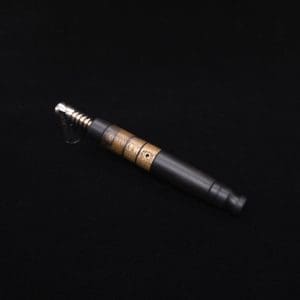 This image portrays High Class Blunt XL Dynavap Mixed Burl Stem + Book-Matched M.P. ☘ by Dovetail Woodwork.