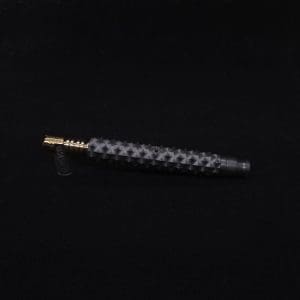 This image portrays Reaper Spine XL Ebony Wood Dynavap Stem + (2) Mouthpieces - NEW! 𓌜 🎃 by Dovetail Woodwork.