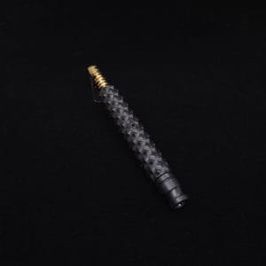This image portrays Reaper Spine XL Ebony Wood Dynavap Stem + (2) Mouthpieces - NEW! 𓌜 🎃 by Dovetail Woodwork.