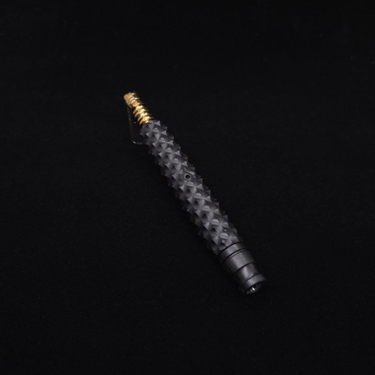 This image portrays Reaper Spine XL Ebony Wood Dynavap Stem + (2) Mouthpieces - NEW! 𓌜 🎃 by Dovetail Woodwork.