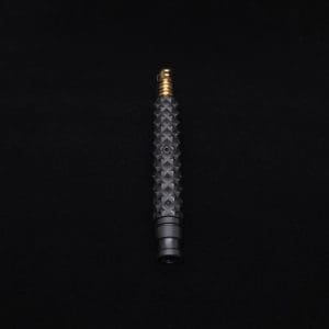 This image portrays Reaper Spine XL Ebony Wood Dynavap Stem + (2) Mouthpieces - NEW! 𓌜 🎃 by Dovetail Woodwork.