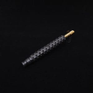 This image portrays Reaper Spine XL Ebony Wood Dynavap Stem + (2) Mouthpieces - NEW! 𓌜 🎃 by Dovetail Woodwork.