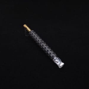 This image portrays Reaper Spine XL Ebony Wood Dynavap Stem + (2) Mouthpieces - NEW! 𓌜 🎃 by Dovetail Woodwork.