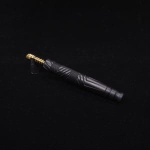 This image portrays Vertex XL Black Ebony Dynavap Stem + (2) Mouthpieces - Halloween Bundle!🎃 by Dovetail Woodwork.