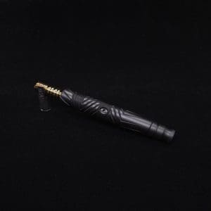 This image portrays Vertex XL Black Ebony Dynavap Stem + (2) Mouthpieces - Halloween Bundle!🎃 by Dovetail Woodwork.