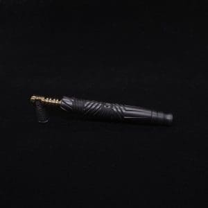 This image portrays Vertex XL Black Ebony Dynavap Stem + (2) Mouthpieces - Halloween Bundle!🎃 by Dovetail Woodwork.